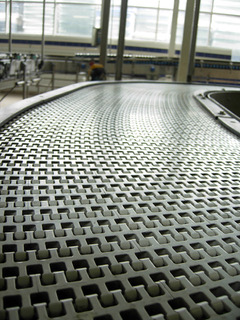 Industrial beverage stainless trays clean perfectly using steam